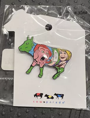 COW PARADE Do You Have Milk? MAN WOMAN COMEDY PIN • £11.40