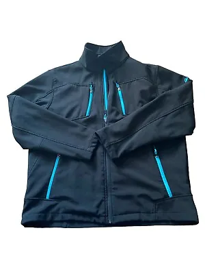 Snozu Performance Men’s Black/Blue Long Sleeve Full Zip Jacket Size Xl • $22.61