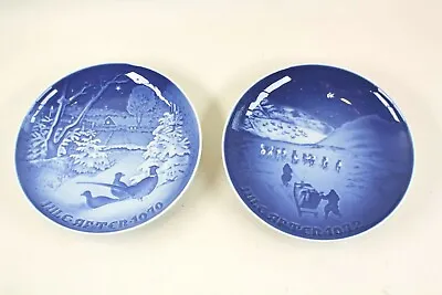 B & G Copenhagen Denmark Christmas Plates 1970 & 1972 Set Of 2 • $9