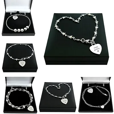 Personalised Bracelets With Engraving For Women Or Girls Gift Box High Quality • $44.57