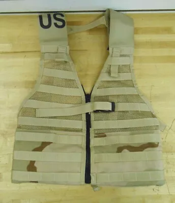 Us Military Molle Ii Fighting Load Carrier Vest Nsn: 8465-01-491-7451 Desert Cam • $9.99