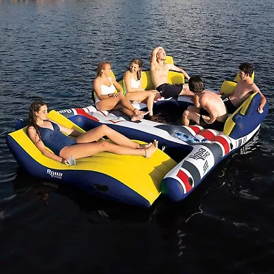 Aqua Leisure 11'x8' 6-7 Person Inflatable Raft W Detachable Docking Lounge • $244.65
