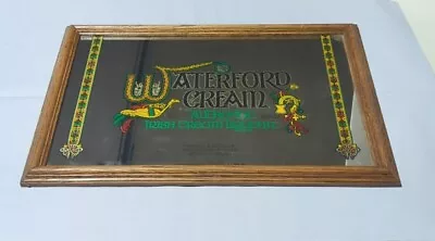 VINTAGE WATERFORD CREAM AUTHENTIC IRISH LIQUOR ADVERTISING BAR MIRROR 20  X 14  • $40.99