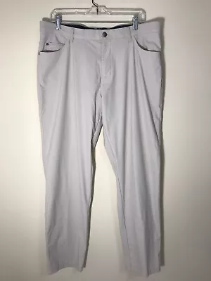 Adidas Go To 5 Pocket Golf Pants Men's Size 35x30 Beige Khaki Tapered Legs *Read • $21.86