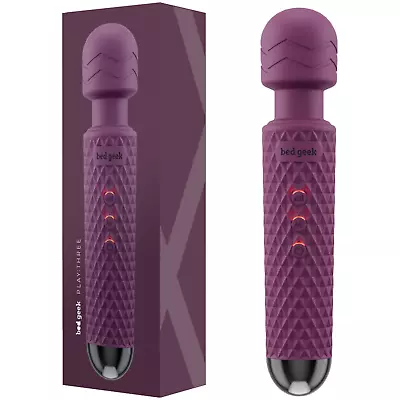 Wireless Full Body BED GEEK Wand Massager Waterproof 20 Vibrating Patterns • £34.99