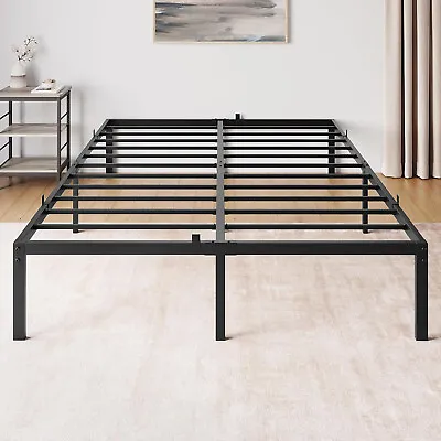 Heavy Duty 14 Inch Full Size Metal Platform Bed Frame Sturdy Steel Slats Support • $76.95