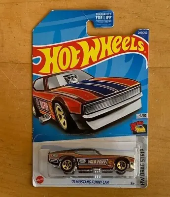 [Hot Wheels] HW Drag Strip ~ '71 Ford Mustang Funny Car (orange / Blue) #9/10 • $8
