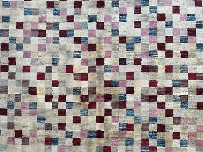 6x9 ANTIQUE RUG HAND-KNOTTED Oriental GABBEH HANDMADE Vintage Geometric Colorful • $679