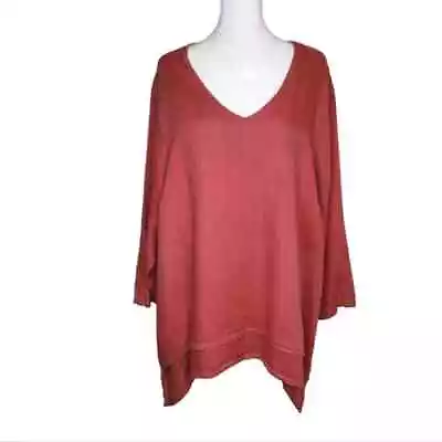 La Fixsun 100% Linen Lagenlook V Neck Layered Tunic Size XL • $37.99