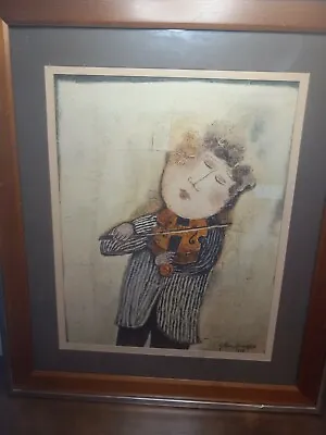 G. Rodo Boulanger  Der Kleine Geiger  The Little Violinist Framed • $110