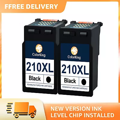 2Pc PG-210XL Black Ink Cartridge Replacement For Canon PIXMA MP230 499 MP480 490 • $26.59