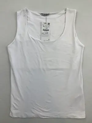 Zara Womens White Tank Top Size XL (New) • $8.95