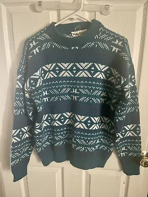 Vintage Moda Sweater Size Large XL Retro Icelandic Vibe Chunky Knit 80s 70s • $17.40