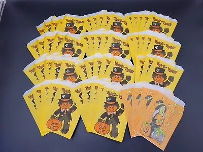 Vtg 80s 90s Halloween Treat Bags Fun World Unused Lot 57 Witch Scarecrow Pumpkin • £18.87