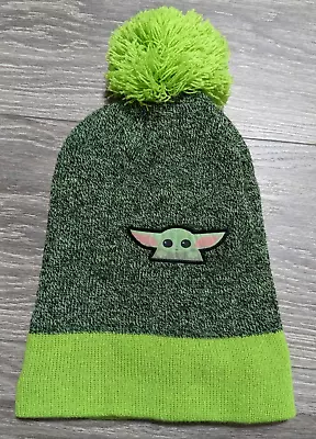 STAR WARS Beanie The Mandalorian Baby Yoda Green Hat Boys Girls 2T-5T • $9.34