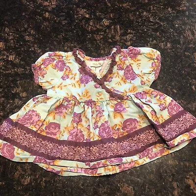 Matilda Jane Baby Top Purple Teal Floral Size 18months • $7.99