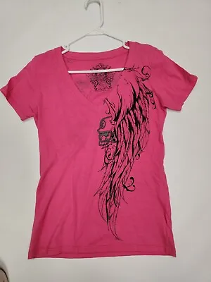 Metal Mulisha Ladies Essence Tee Size M Pink • $9.99
