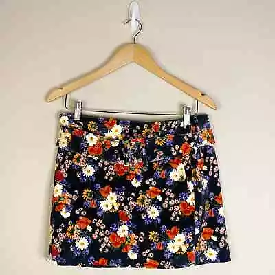 $125 • Buy STAUD | Velvet Floral Belted Mini Skirt Size: 8