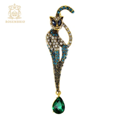 $3.75 • Buy Brooch Pin Rhinestone Vintage CAT Brooch,Animal Brooch