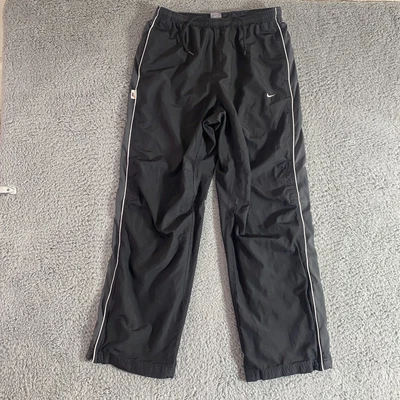 $34.99 • Buy VINTAGE Nike Pants Men XL Black Mesh Lined Gray Tag Track Windbreaker Warm Up