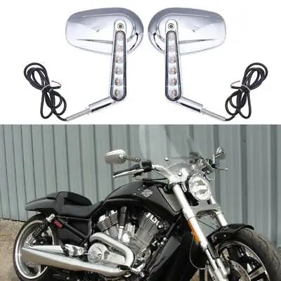$69.45 • Buy For Harley V-Rod VRod Muscle VRSCF Chrome Motorcycle Mirrors With Turn Signal US
