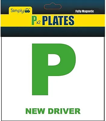£1.99 • Buy New Driver Car Fully Magnetic  P  Plates For Cars Just Passed Car Drivers 