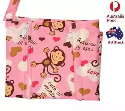 Cute Modern Cloth Nappy Bag Zip Swimmer Twin Zipper Tote Prints Wet Dry Bags 115 • $5.99