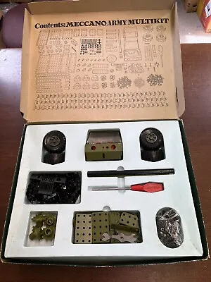 £58.50 • Buy Vintage Meccano Army Multikit, 1976, 100% Complete In Box With Manual (C)