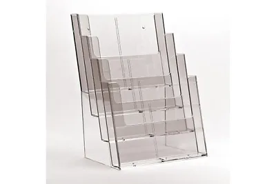 Counter Top Brochure / Leaflet Holder / Rack 4 X A4 Portrait Pockets • £31.20