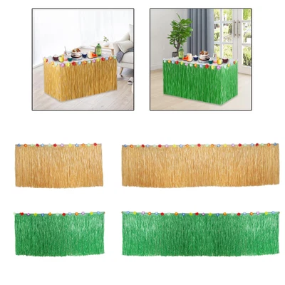 £8.38 • Buy Grass Table Skirt Durable Portable Modern For Backyard Theme Party Wedding