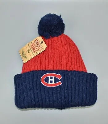 Montreal Canadiens American Needle Vintage Hockey Winter Beanie Pom Cap Hat • $29.95