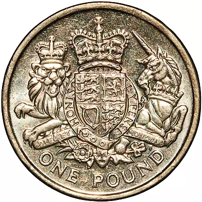 2015 Great Britain Elizabeth II 1 Pound Coin (Royal Arms) • £10