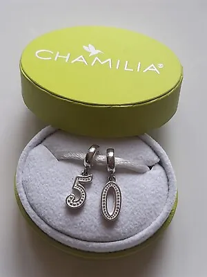 Chamilia Silver 925 Set 50 Th Birthday Bracelet Charms In Box • £26.99
