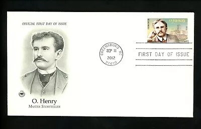 US FDC #4705 PCS Artcraft O. Henry Master Storyteller 2012 Greensboro NC • $3.49