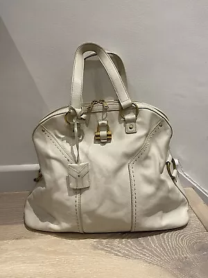 YSL Yves Saint Laurent Vintage Ivory Cream Muse Bag Handbag • £225