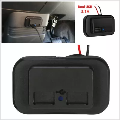 Car Motorcycle Boat RV 12-24V 3.1A Dual USB Charger Socket Power Adapter Outlet • $13.40