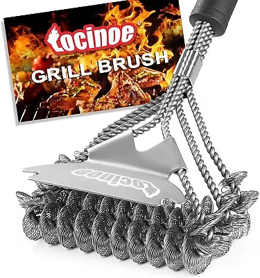 Grill Brush And Scraper Bristle Free – Safe BBQ Brush For Grill Best Rated – 18' • $34.49