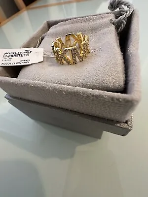 Michael Kors Women's MKJ7961710504 Ring PREMIUM Brass White  • £79