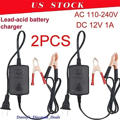 2pcs Car Battery Charger Maintainer 12V Trickle RV For Truck Motorcycle ATV Auto • $10.19