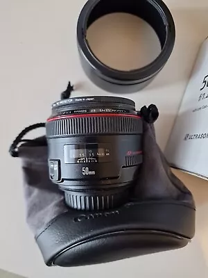 Canon EF 50mm F/1.2L USM Lens Boxed With Hoya Lens Filter / Protector  • £321