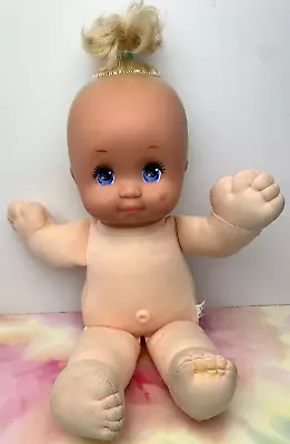 Mattel Magic Nursery Baby Soft Body Doll 1989 Blonde Hair Blue Eyes Vintage • $12.99