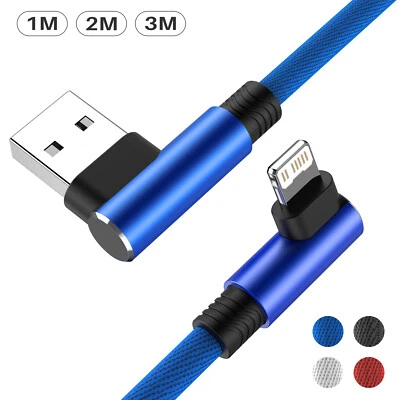 $5.98 • Buy For IPhone 13 12 11 X XR XS 8 7 6 Plus 90° Right Angle Fast Charge Charger Cable