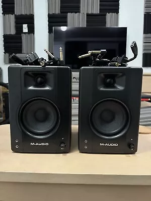 A Pair Of M-AUDIO BX4 (4.5” BlackKevlar 240-Watt Multimedia Reference Monitors) • $150.02