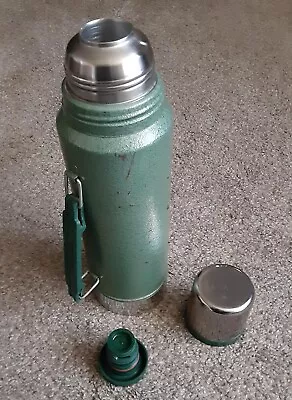 Stanley Aladdin Thermos 1 Quart Green Vintage Vacuum Bottle A-944DH Complete • $15.99