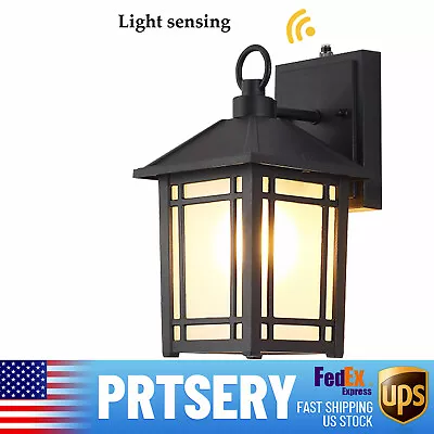 Porch Sconce Outdoor Motion Sensor Wall Mounted Lamp Light Fixture Dusk To Dawn • $33.25