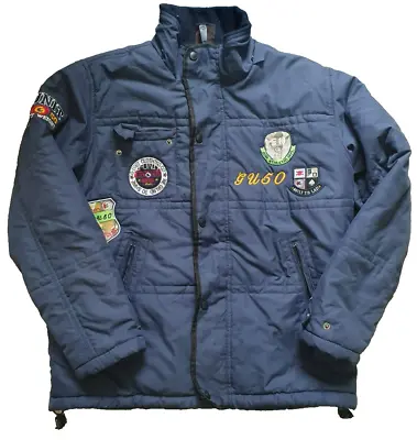 G-UNIT 50 Cent Patches Heavy Weight Outerwear Jacket Hoodie Zip Front Size L • $129.99