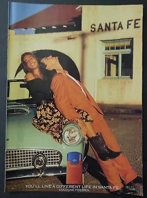 1990 SANTA FE Cologne For Men Double Sided Magazine Ad • $14.99