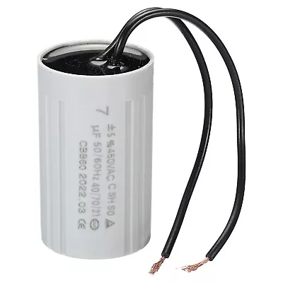 CBB60 7uF Running Capacitor AC 450V 2 Wires 50/60Hz Cylinder 60x35mm • $19.71