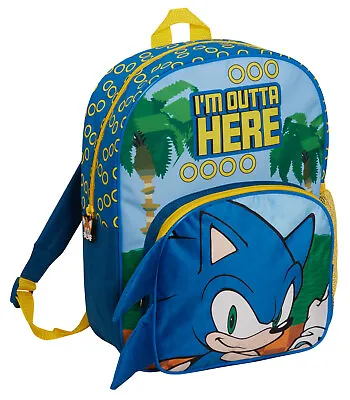 £14.95 • Buy Sonic The Hedgehog Backpack Kids Back To School Bag Sega Travel Sports Rucksack 