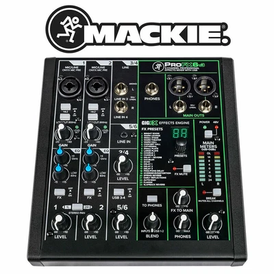 £179 • Buy Mackie PRO FX6 V3 DJ Mixer 6-Channel USB Mixing Desk Compact Console Home Studio